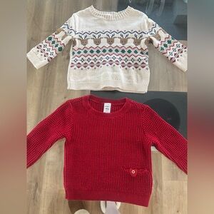 🎄CARTER’S Red and Cream Kids Sweater Set - 18M